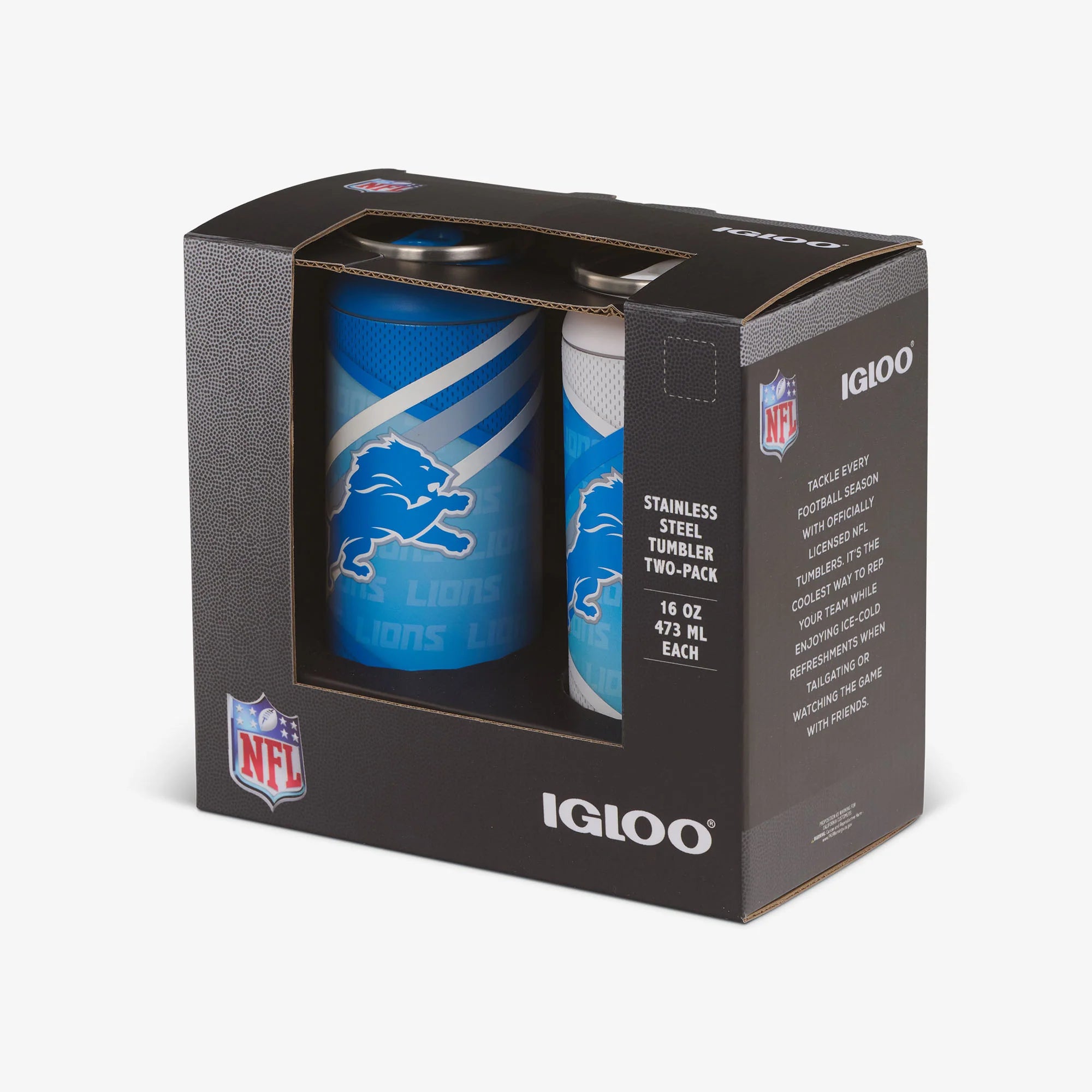 Igloo Outdoor Coolers Detroit Lions Home & Away 16 Oz Can 2-Pack - Image 5
