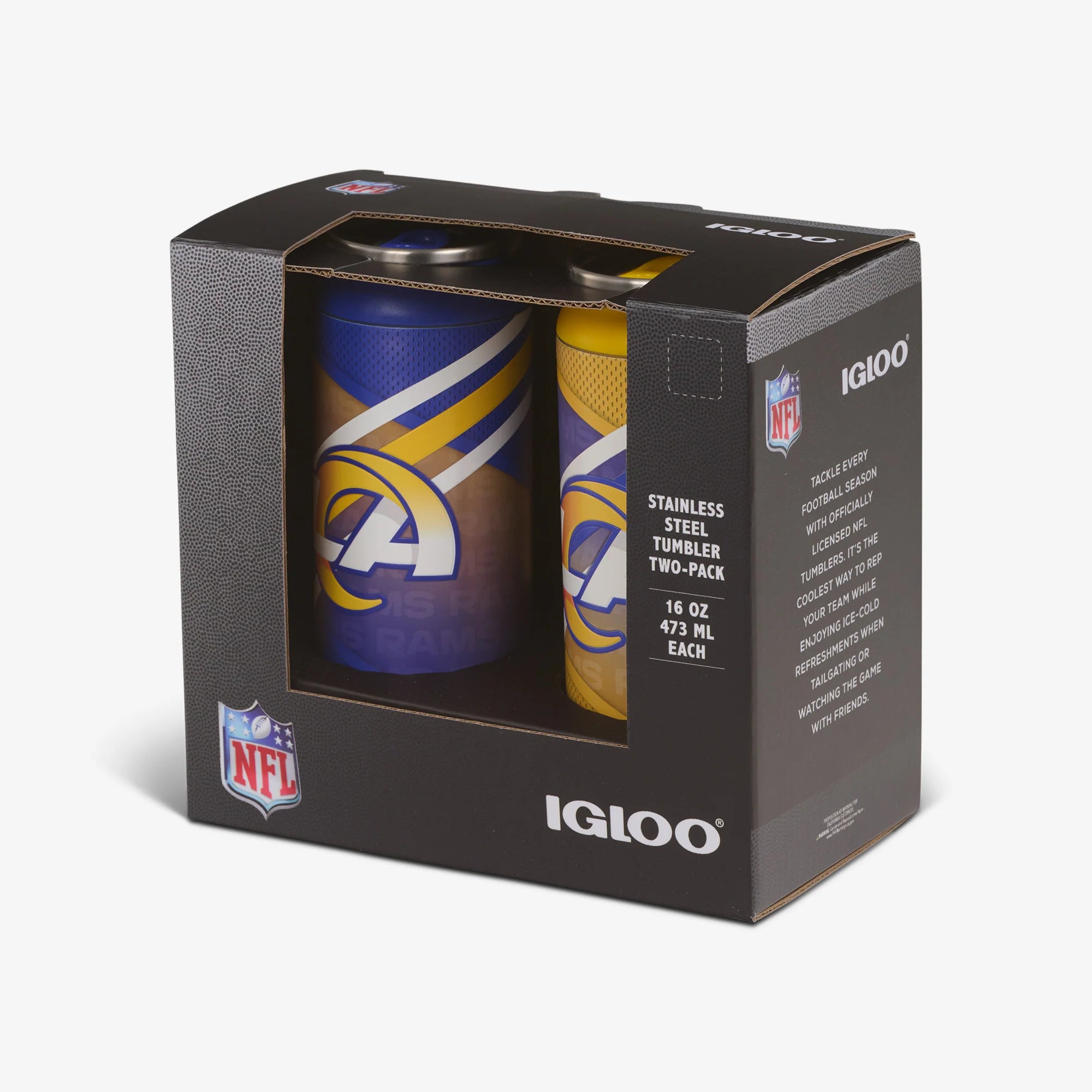 Igloo Outdoor Coolers Los Angeles Rams Home & Away 16 Oz Can 2-Pack - Image 5