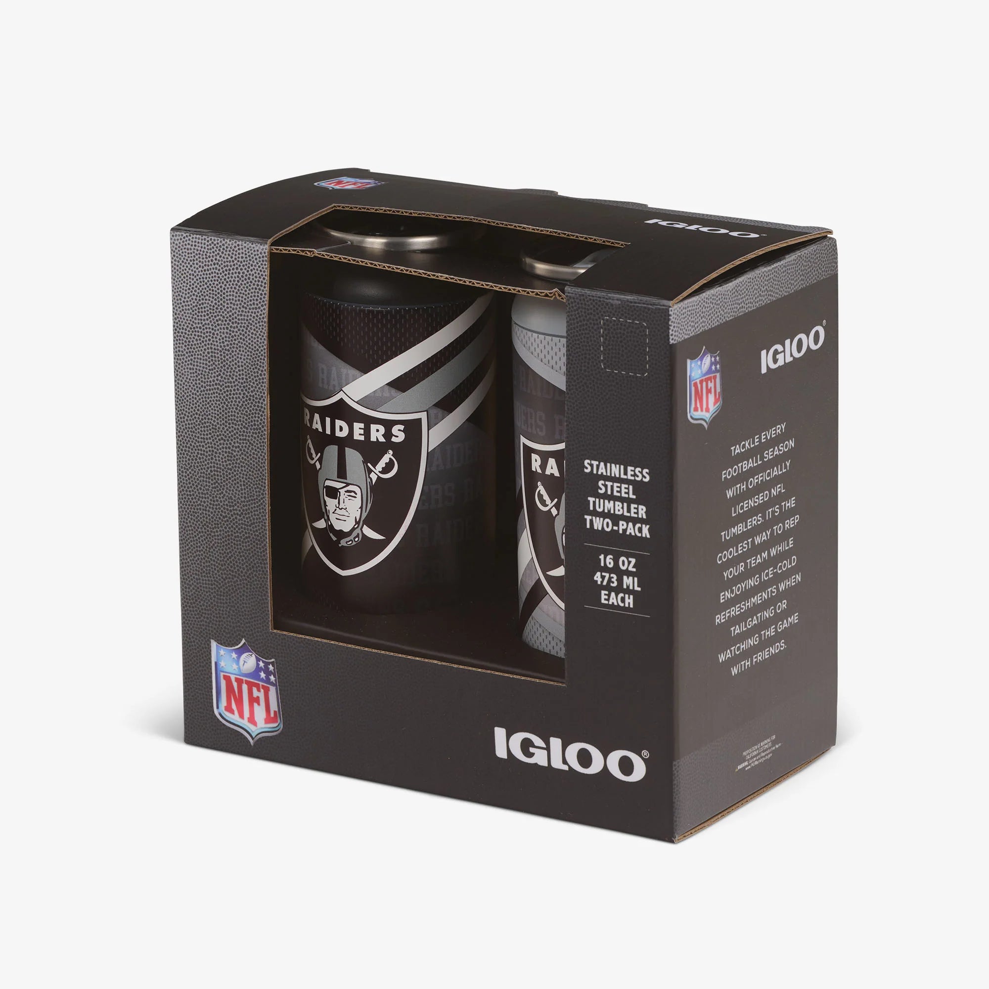 Igloo Outdoor Coolers Las Vegas Raiders Home & Away 16 Oz Can 2-Pack - Image 5
