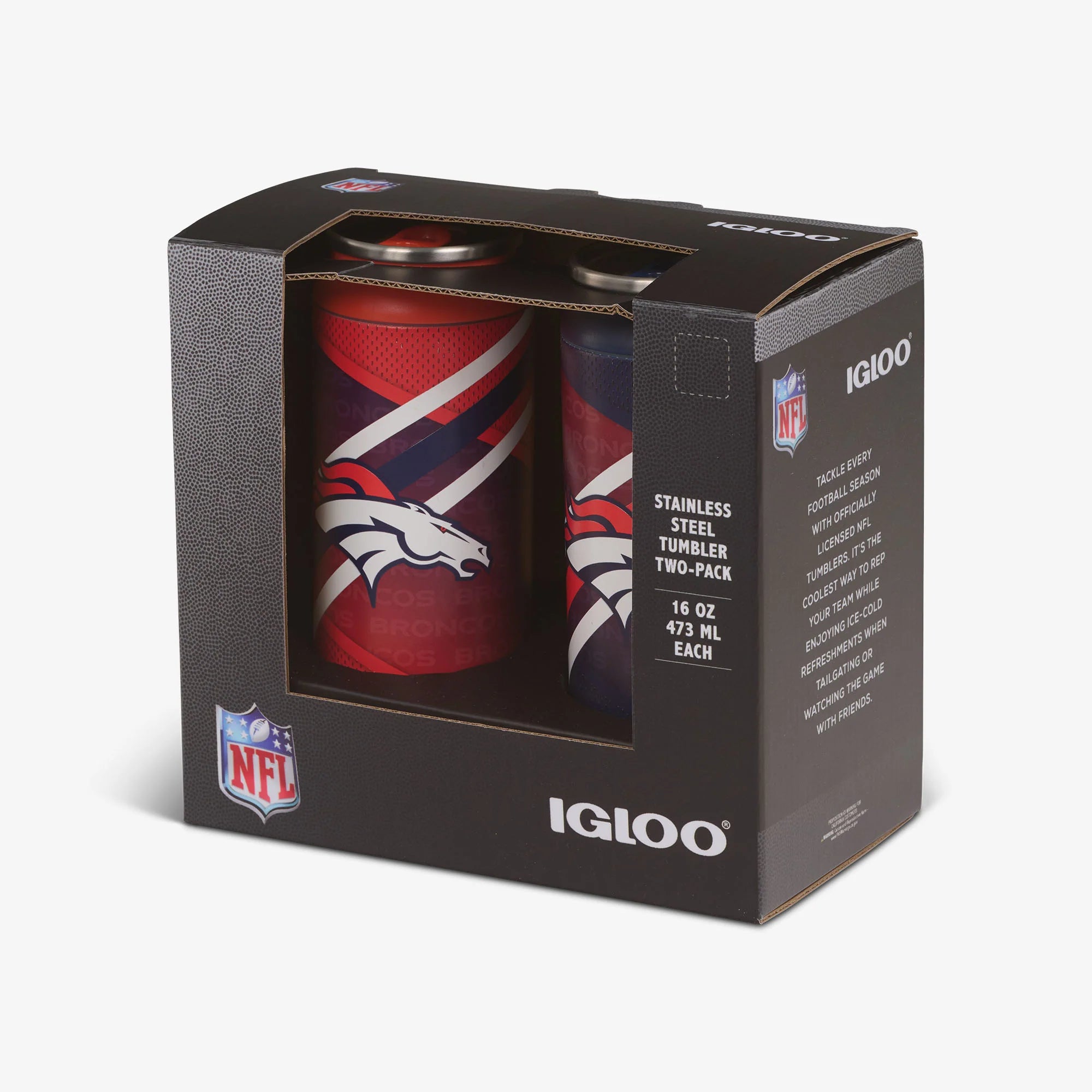 Igloo Outdoor Coolers Denver Broncos Home & Away 16 Oz Can 2-Pack - Image 5