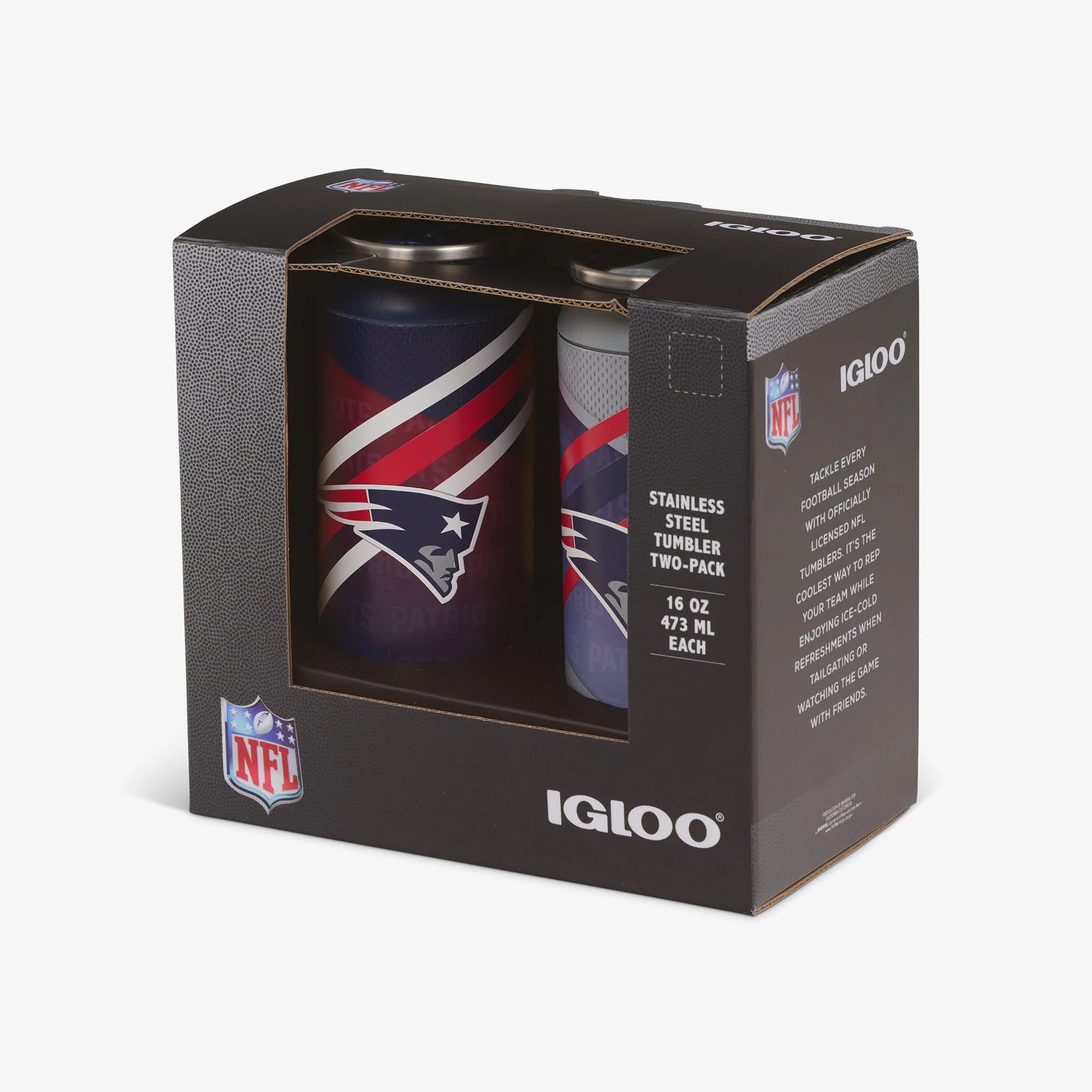 Igloo Outdoor Coolers New England Patriots Home & Away 16 Oz Can 2-Pack - Image 5