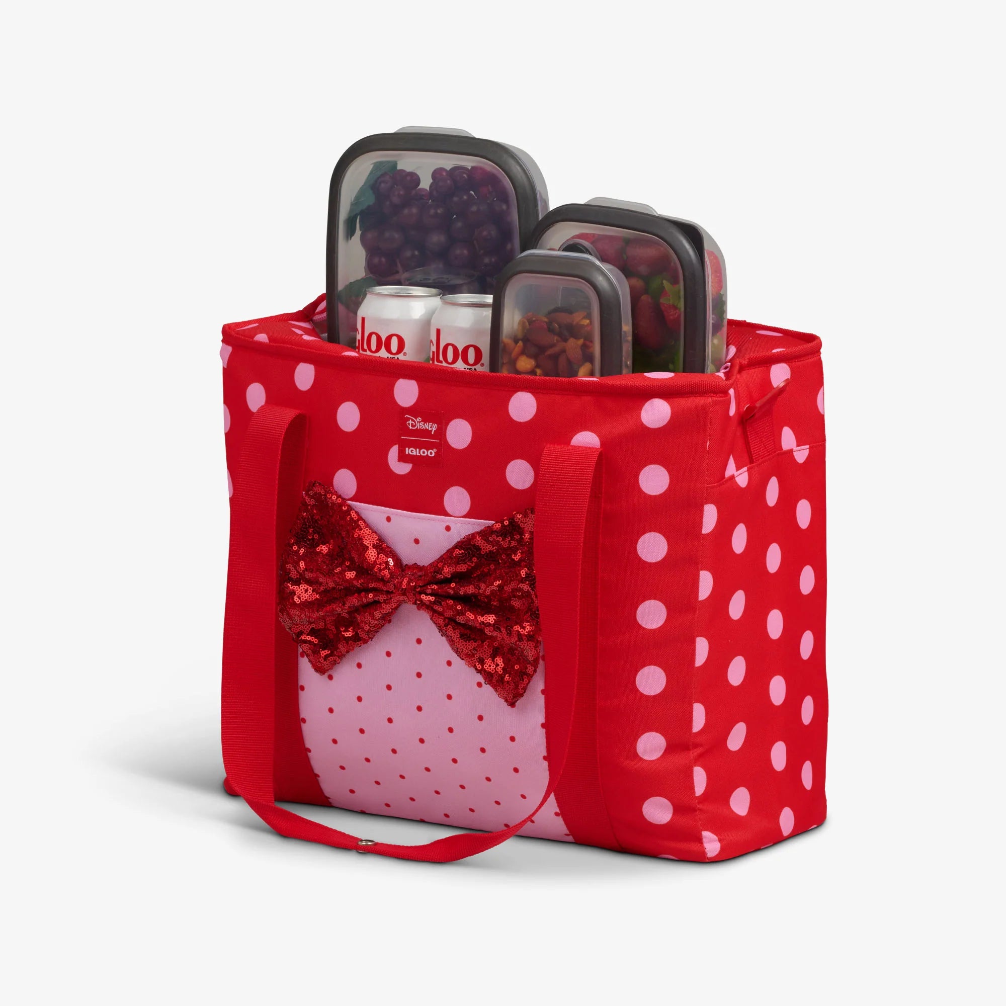 Igloo Outdoor Coolers Disney Minnie Mouse Polka Dots Dual Compartment Tote Cooler Bag - Image 3