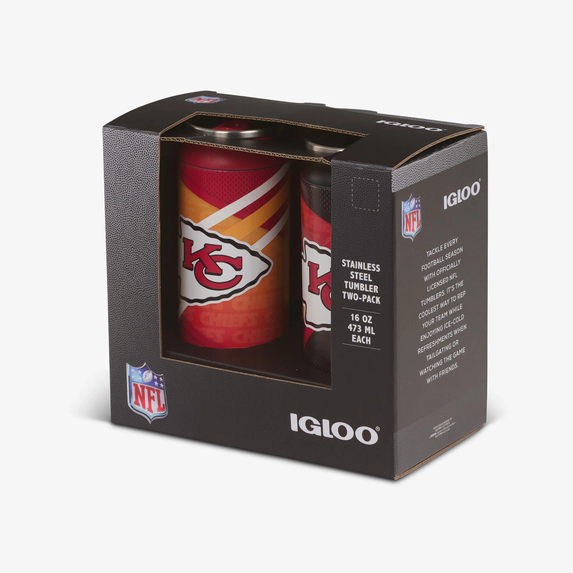 Igloo Outdoor Coolers Kansas City Chiefs Home & Away 16 Oz Can 2-Pack - Image 5